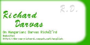 richard darvas business card
